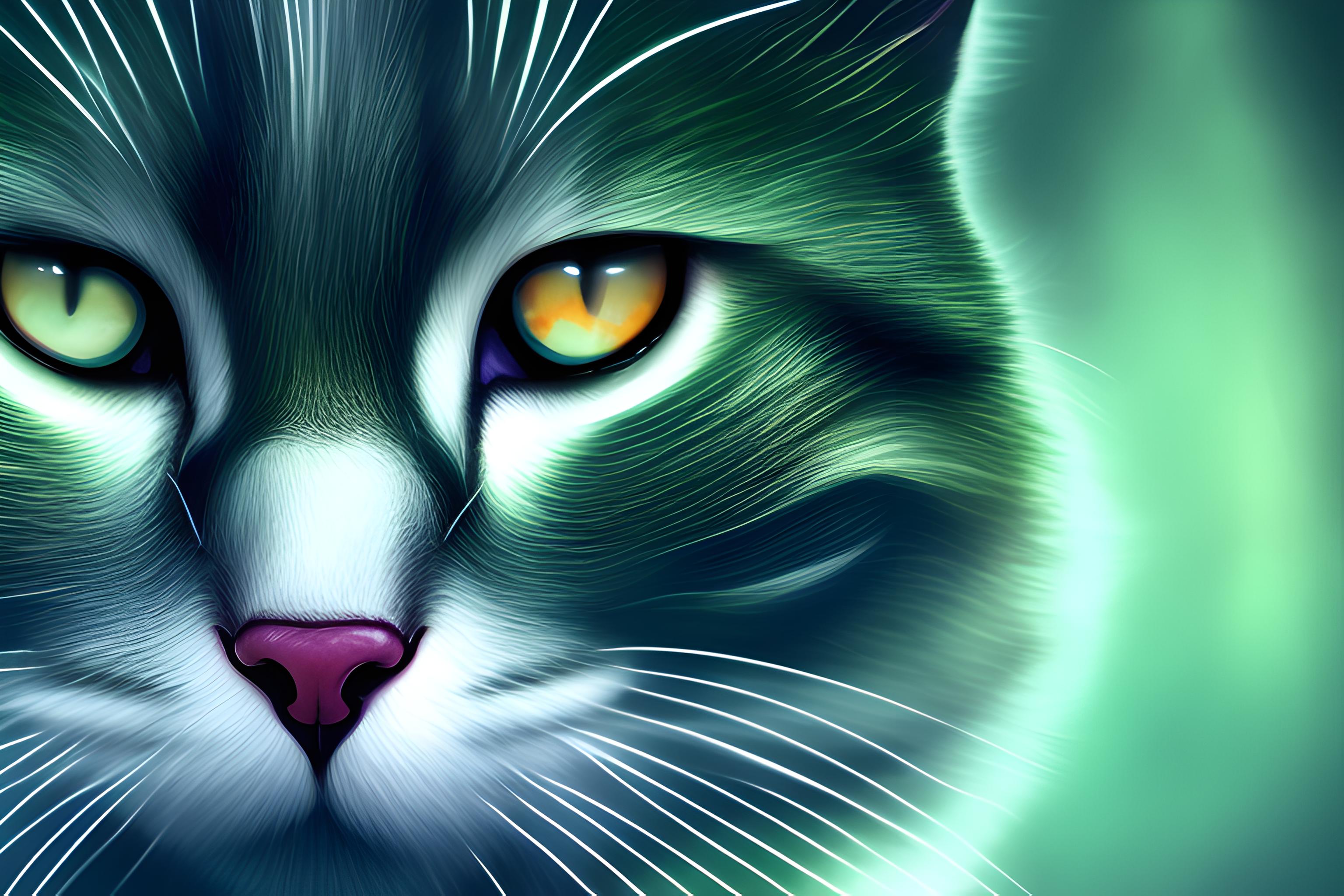 je voudrais un fond d'écran pour PC avec plusieurs éléments dedans tel que : un S, des chats, la couleur vert émeraude, une roue de F1,   des poissons
